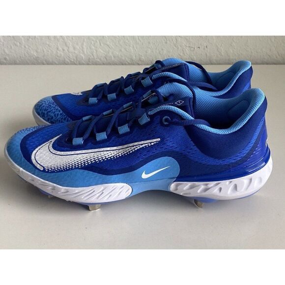 Nike Alpha Huarache Elite 4 Low Royal Blue White DJ6521-414 Men\'s Size 14 Cleats